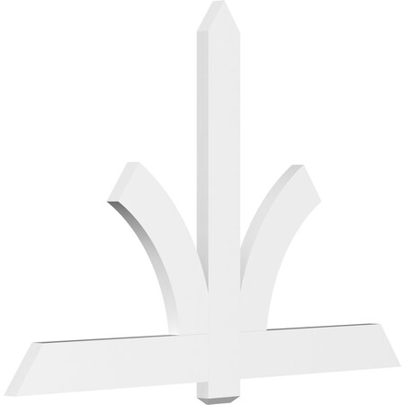 Ekena Millwork Redmond Architectural Grade PVC Gable Bracket, 72"W x 48"H x 2"D x 6"F, 16/12 Pitch GBP072X48X0206RED00